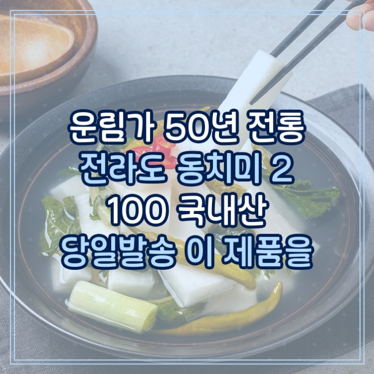  전라도 동치미 2kg 100 국내산 당일발송 이 제품을 선택한 이유