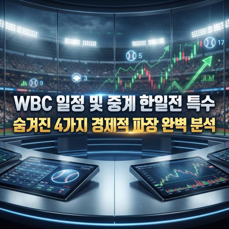  WBC 일정 및 중계 한일전 특수, 숨겨진 4가지 경제적 파장 완벽 분석