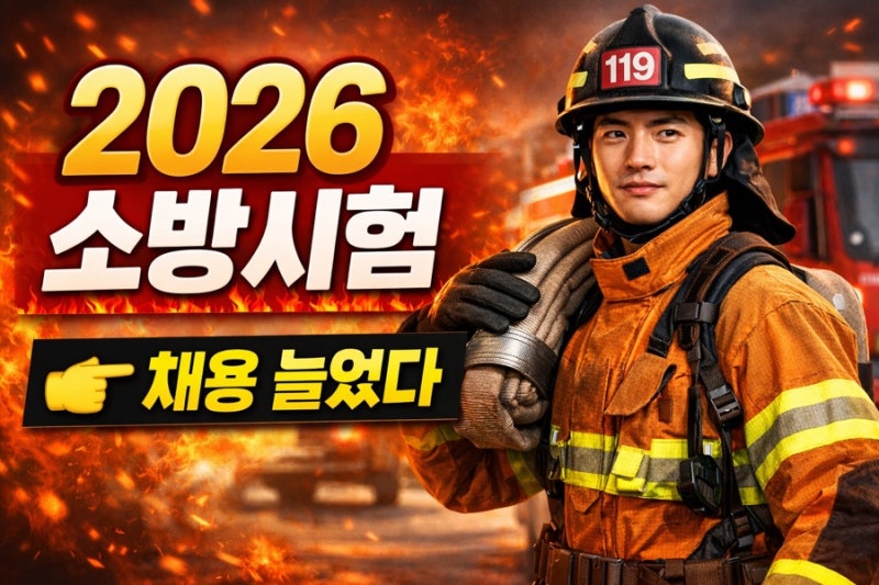 2026 소방공무원 시험 일정 공개｜채용 증가·연봉 총정리