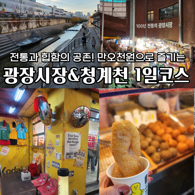  광장시장 갈릭보이 기타 먹거리 청계천 까지 즐기는 완벽 1일 코스
