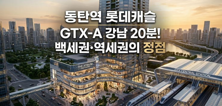  GTX-A 강남 20분대 시대 개막! '동탄역 롯데캐슬' 백세권·역세권 정점의 실거주 매물 분석, 추천