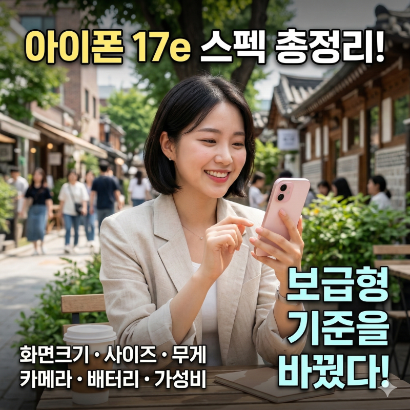 아이폰 17e 화면크기·사이즈·무게부터 카메라·배터리까지, 보급형의 기준을 바꾼 핵심 스펙