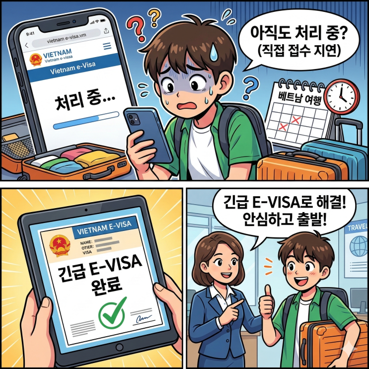  베트남 e 비자 긴급 얼마나 걸릴까 (발급 지연 포함)