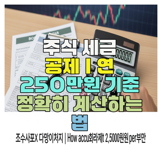  주식 세금 공제｜연 250만원 기준 정확히 계산하는 법
