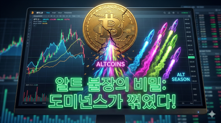  비트코인 도미넌스 보는 법, 내 알트코인 폭등 시기는 '이 수치'가 결정합니다