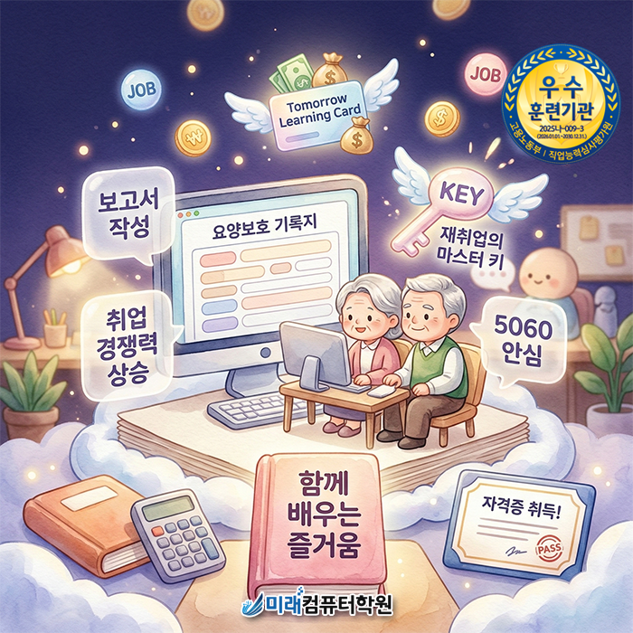  양산 컴퓨터기초 : 5060 시니어 맞춤 1:1 개인지도로 컴맹 탈출하세요