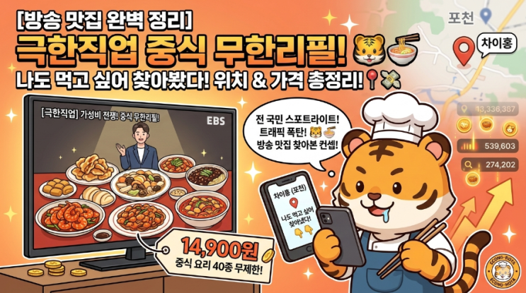 [방송 맛집] 나도 먹고 싶어 찾아본! 극한직업 중식 무한리필 뷔페 식당 위치 & 가격 총정리 (ft. 궈바오러우, 유산슬 등 40종)