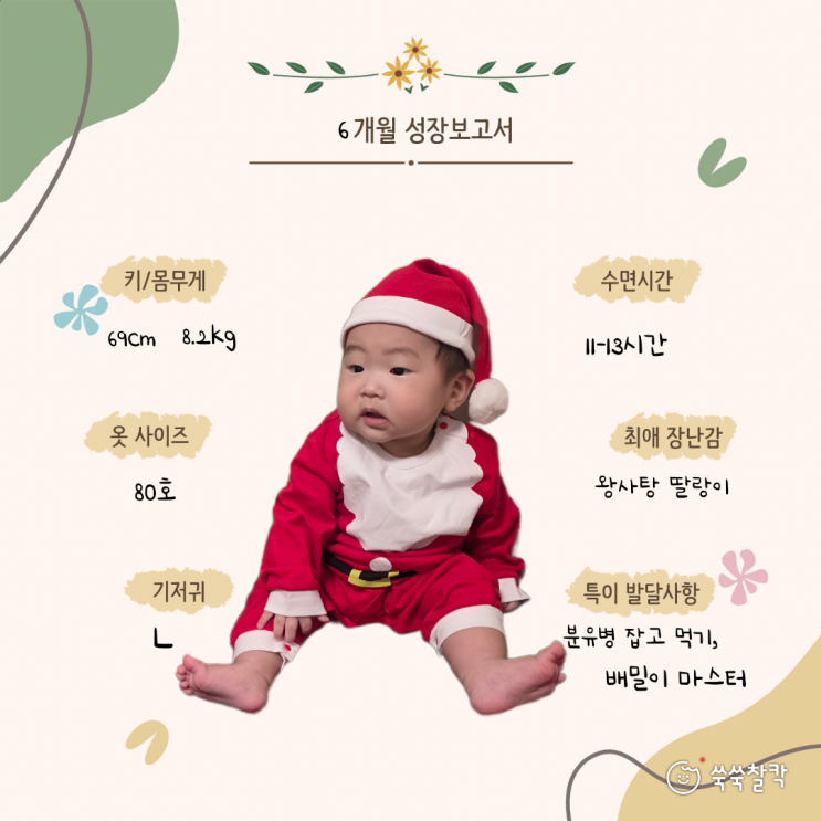  생후 6개월 아기 성장기록 및 육아일기(분리수면, 항문농양, 변비, 안전문, 200일)