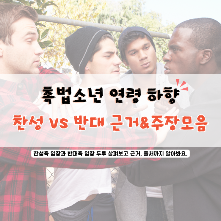 <b>촉법소년 연령</b> 기준 <b>하향</b> 찬성 반대 근거 총정리