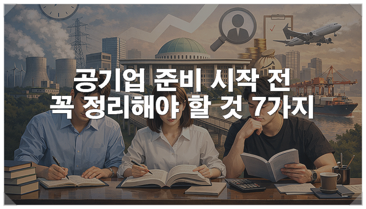  공기업 준비 시작 전 꼭 정리해야 할 것 7가지