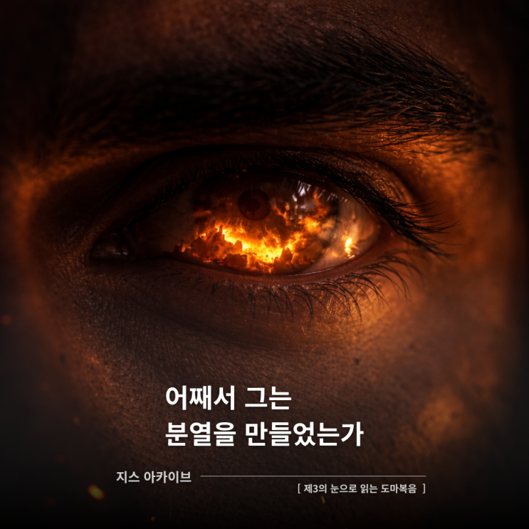  제 3의 눈으로 읽는 도마복음어째서 그는 분열을 만들었는가