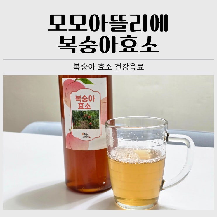  복숭아 효소 건강음료 추천｜복숭아티처럼 마시는 모모아뜰리에 복숭아효소 후기
