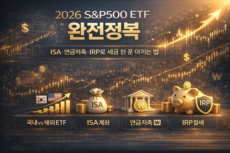  2026 S&P500 ETF 완전정복 ; 국내 vs 해외 ETF 비교 + ISA·연금저축·IRP 절세 완벽 가이드