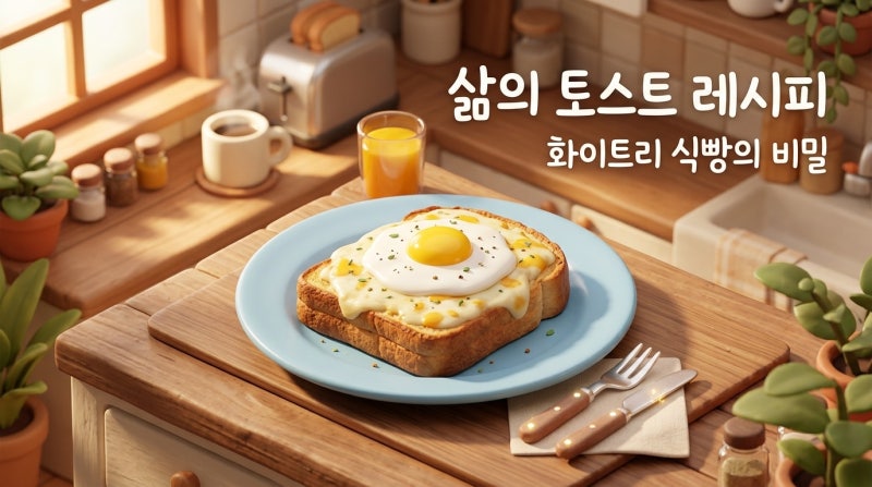 화이트리에 식빵 계란치즈토스트, 6,000원으로 즐기는 인생 브런치 레시피