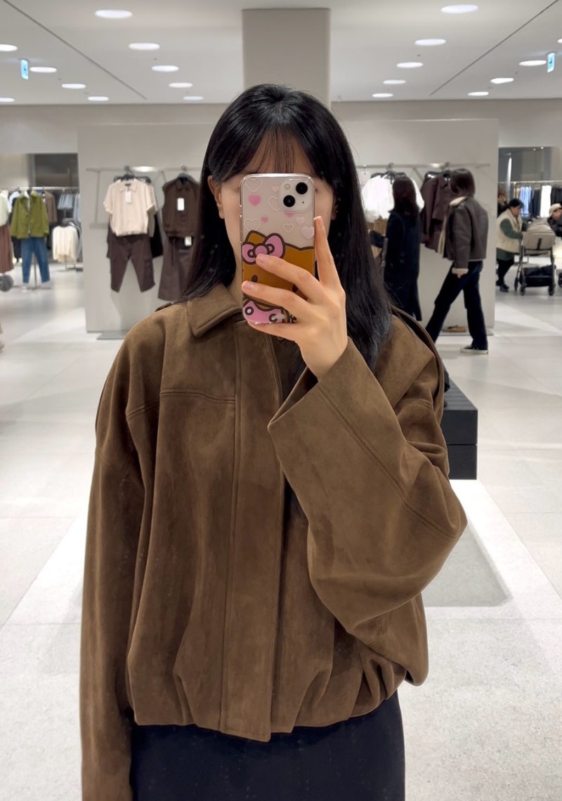 70만원대 고윤정 자켓 느낌? 자라 스웨이드 자켓 입어봤어요