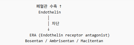 폐동맥고혈압 약제 종류
