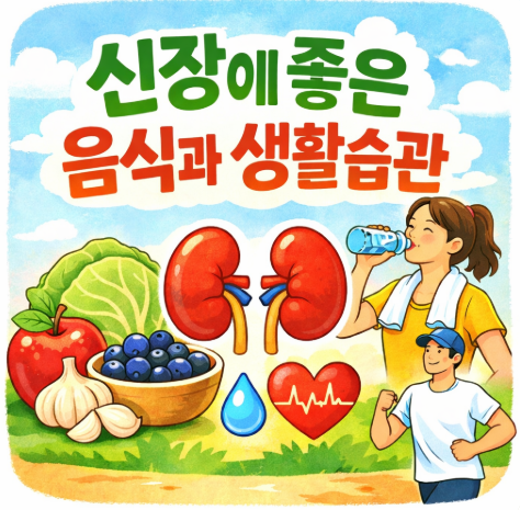  신장에 좋은 음식과 생활습관, 콩팥 건강 관리 방법