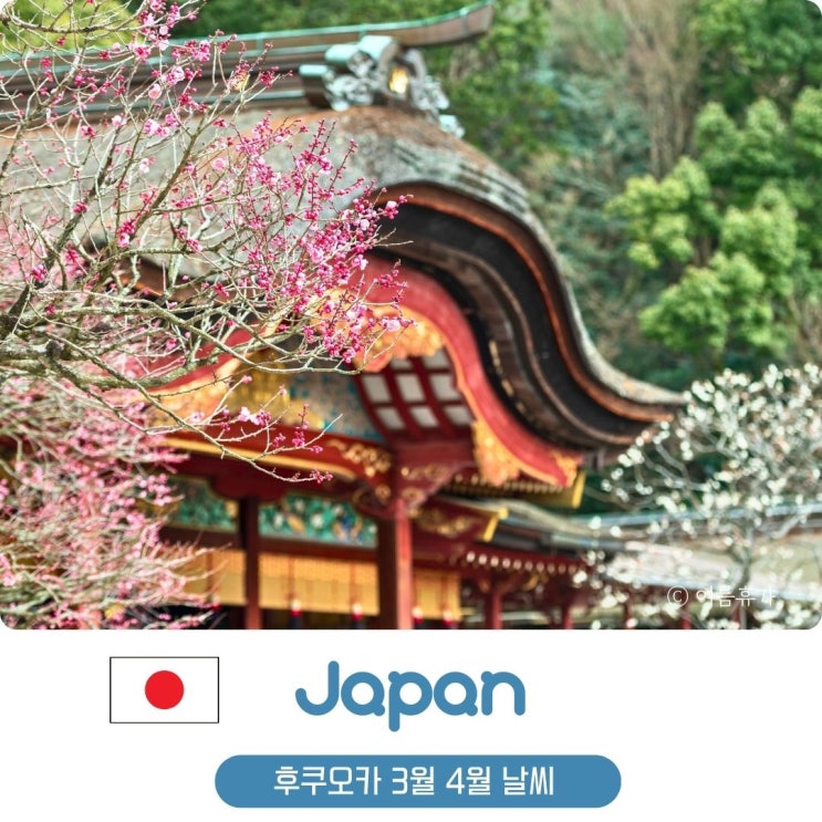  후쿠오카 3월 4월 날씨 옷차림 정보 벳푸 유후인 다자이후