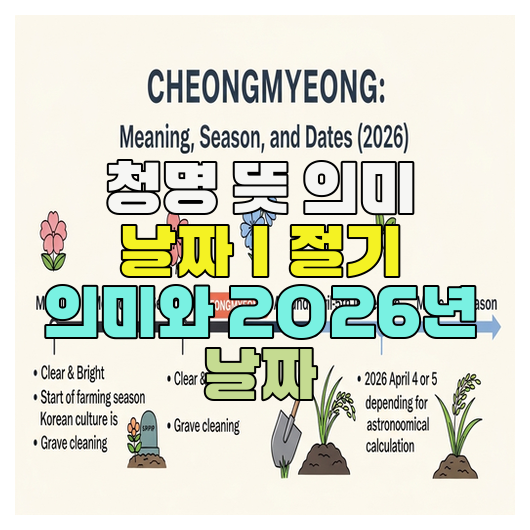  청명 뜻 의미 날짜｜절기 의미와 2026년 날짜