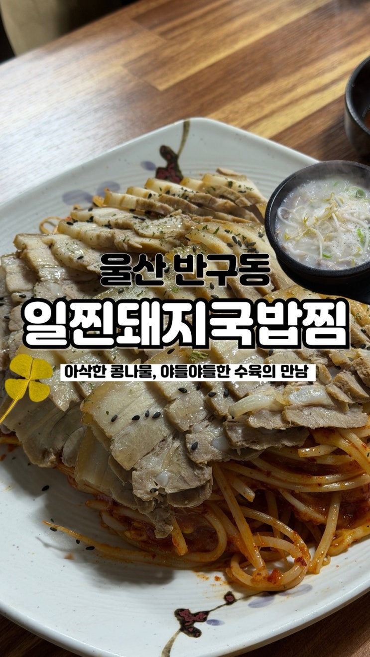  이곳에서만 먹을 수 있는 특별한 수육 내돈내산 반구동 찐맛집 일찐돼지국밥찜