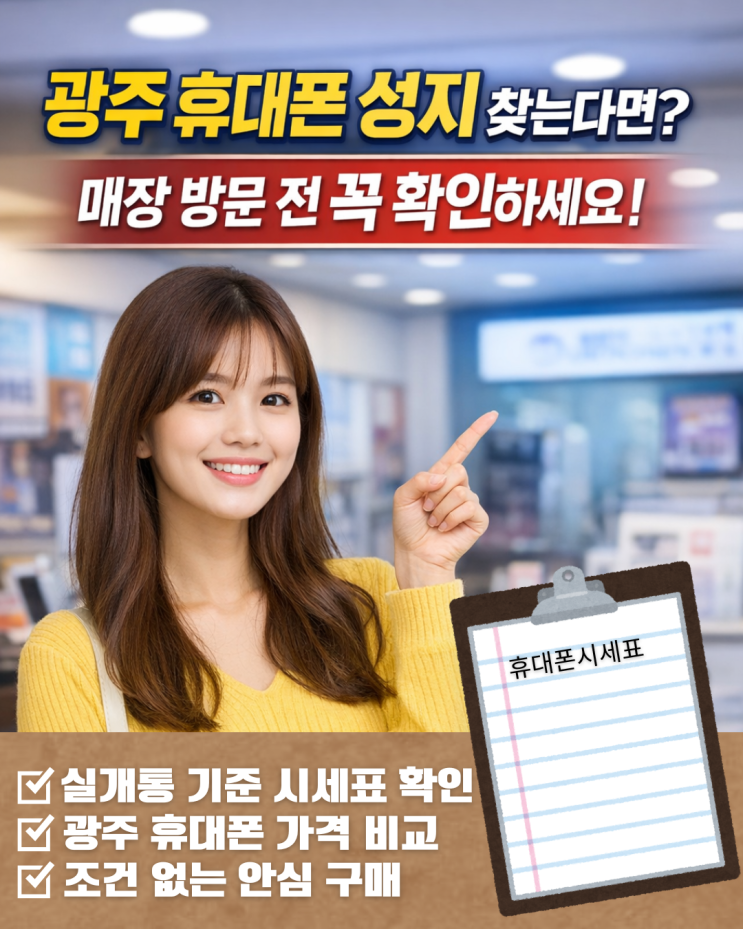  광주 휴대폰 성지 찾는다면? 매장 방문 전 꼭 확인하세요 (광주 휴대폰 싸게 사는 방법)