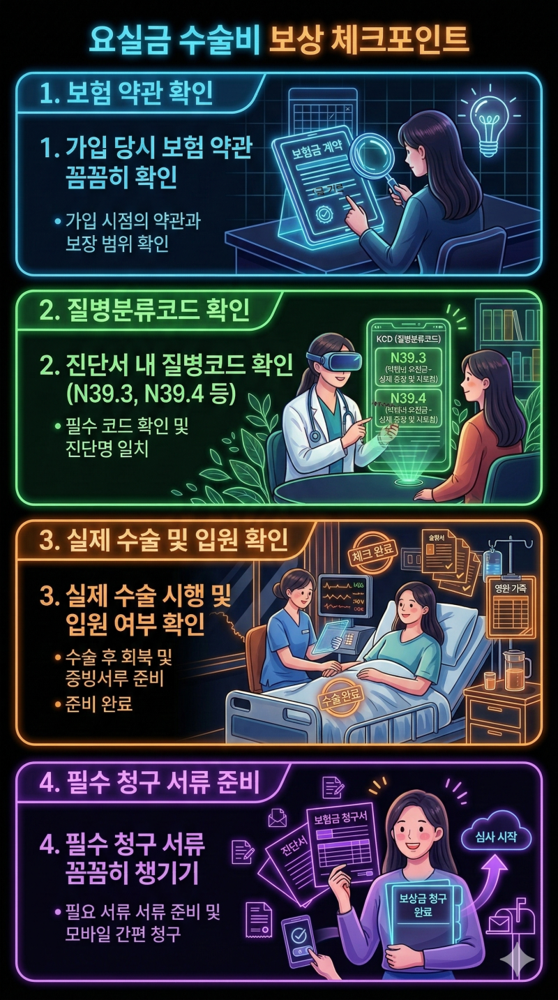 [보험 보상전문가] 요실금 수술 수술비 보상에 대해서 알아보자!