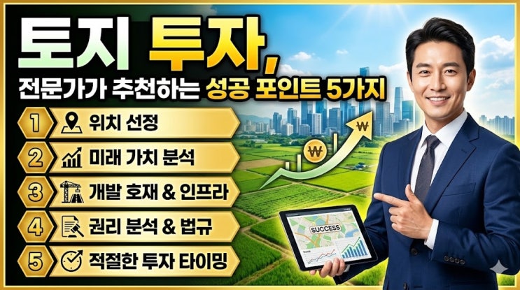  “토지 투자, 전문가가 추천하는 성공 포인트 5가지”