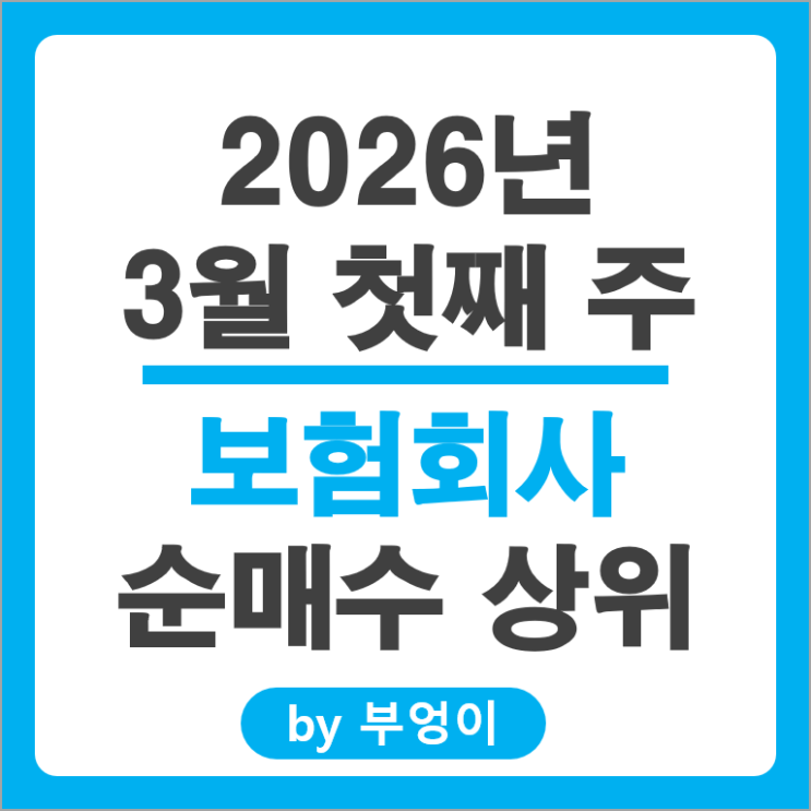 보험사 주식 포트폴리오 유입출 종목 알아볼까?