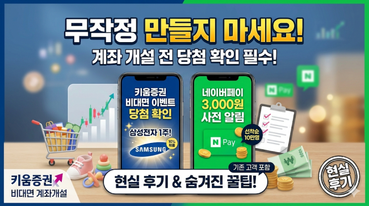  키움증권 비대면 계좌개설 이벤트, 삼성전자 주식 당첨 먼저 확인해 본 현실 후기