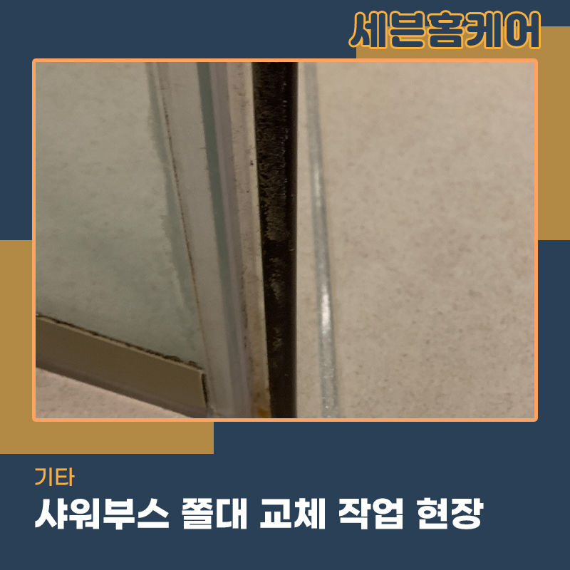 욕실부분수리업체 샤워부스 쫄대교체 때가타서 교체가 필요하시다면