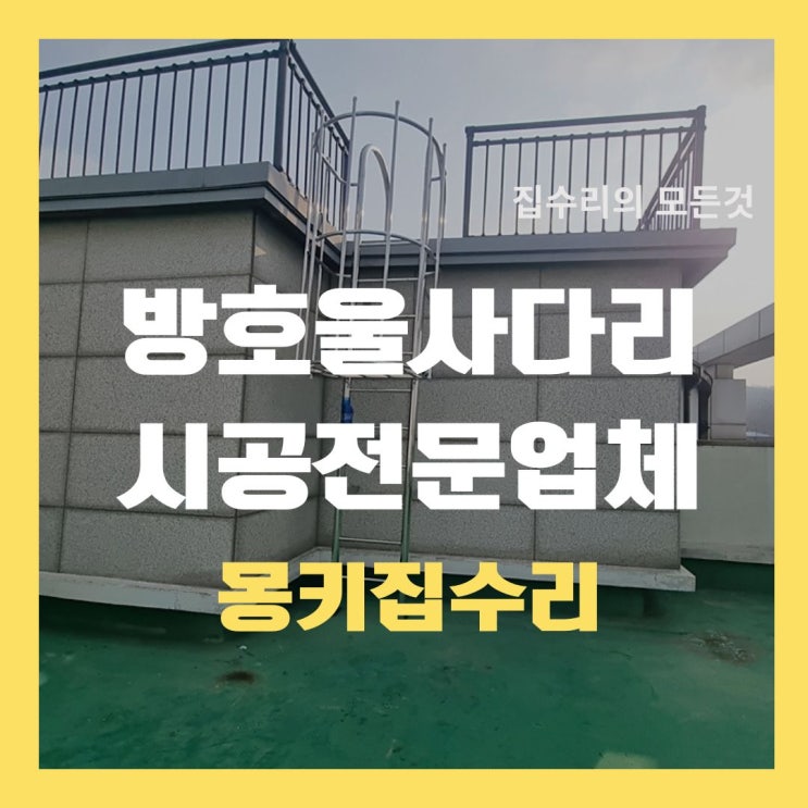  방호울 사다리 시공, 스테인레스 등받이울 구조물 전문 업체