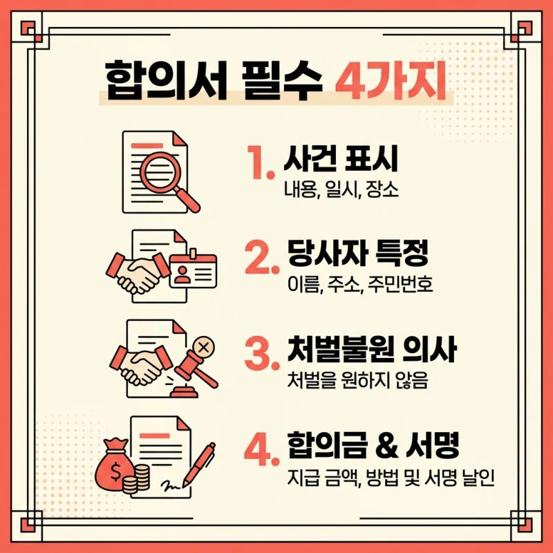 교통사고 특례법 위반 치상, 합의서 작성 방법 관련 이미지 5