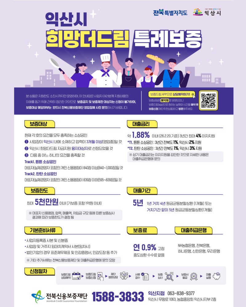 2026년 익산시 희망더드림 특례보증 지원사업 안내