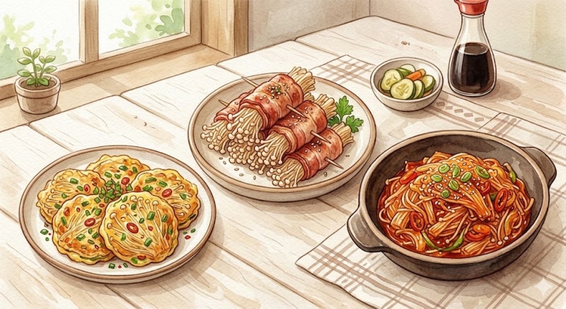 팽이버섯요리 유통기한 세척 효능 칼로리