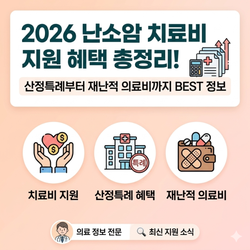2026 난소암 치료비 지원 혜택 총정리! 산정특례부터 재난적 의료비까지 BEST 정보