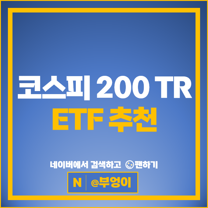 국내 코스피 200 TR ETF 투자 방법 추천