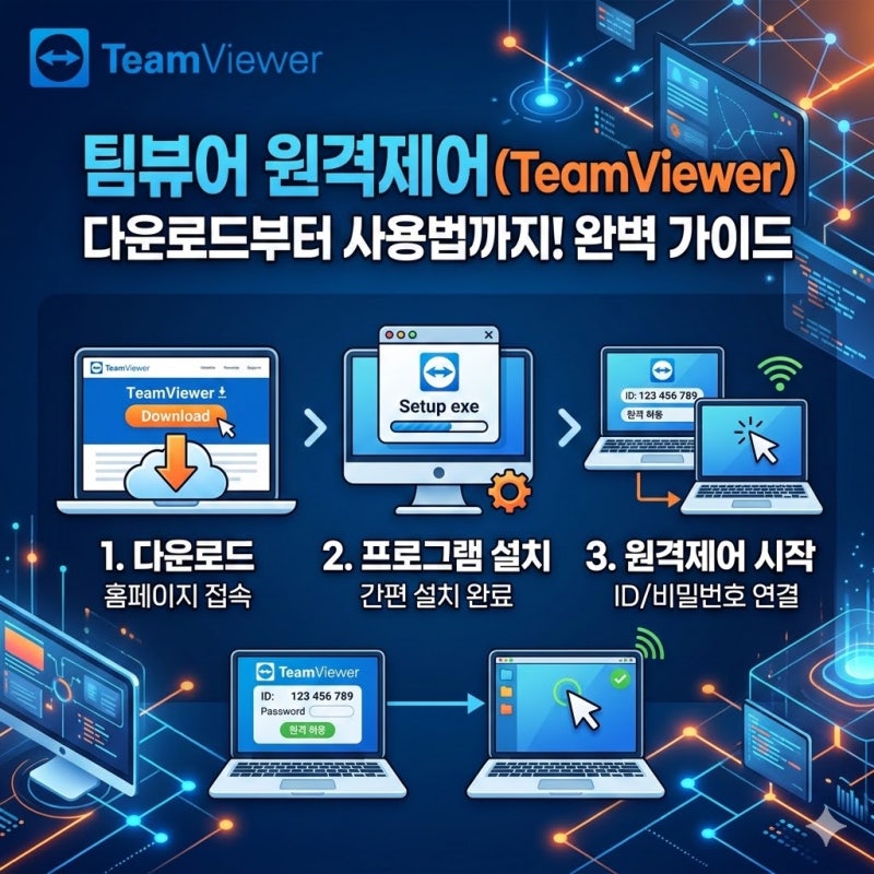 팀뷰어 다운로드 방법 TeamViewer 설치 후 컴퓨터 원격제어 사용하는 방법