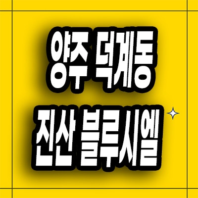  양주 덕계역 미분양아파트 덕계동 진산 블루시엘 즉시입주