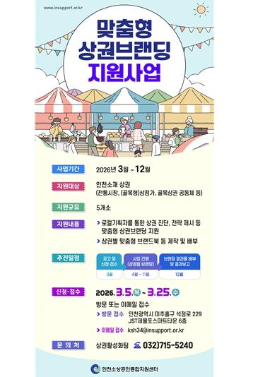 “골목상권 경쟁력 키운다”… 인천시 상권브랜딩 지원사업 추진