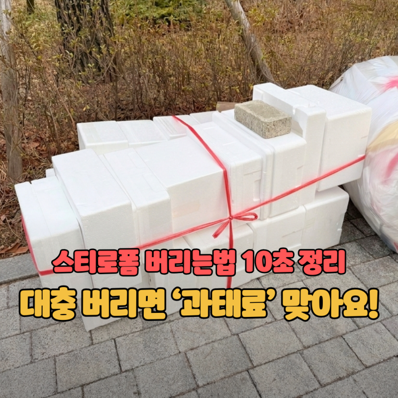 스티로폼 분리수거 버리는법 모르고 버리면 과태료 때려 맞아요!
