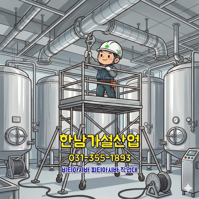  [기계실 배관작업] 좁은 공간일수록 '비티아시바(BT아시바)'가 필수인 이유!
