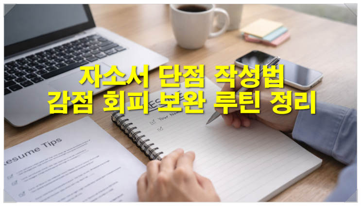  [자소서쓰는법] 자소서 단점 작성법 감점 회피 보완 루틴 정리