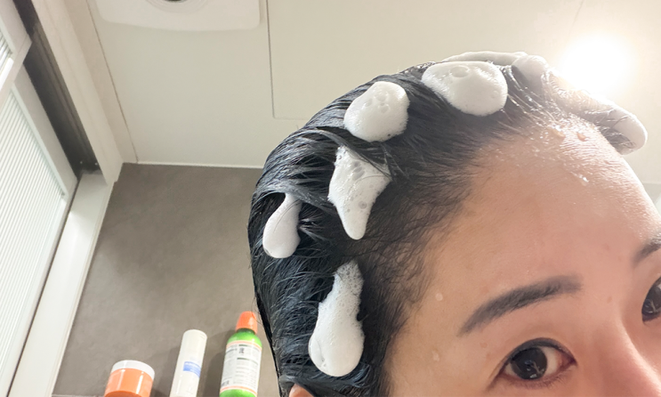  새치염색 후 다운펌샴푸로 두피관리하기