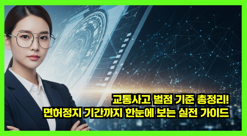 교통사고 벌점 기준 총정리! 면허정지 기간까지 한눈에 보는 실전 가이드