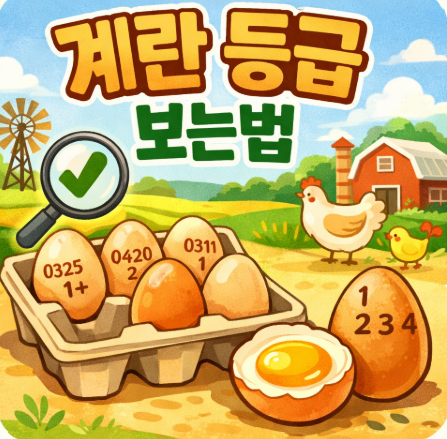  계란 등급 보는법 쉽게 이해하는 표기 기준