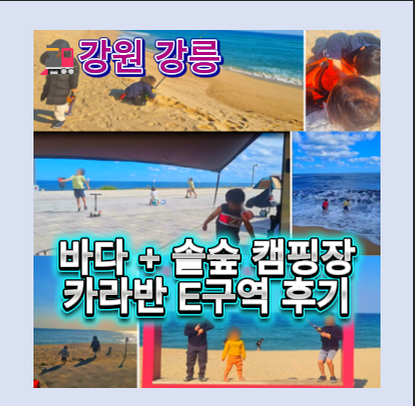 연곡 솔향기 캠핑장 카라반 후기 | 강릉 캠핑장 바다 솔숲 동시에 즐기는 강릉 솔향기 캠핑장....