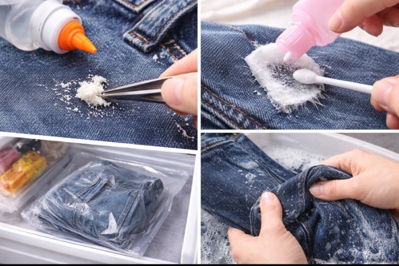 "옷에 묻은 순간접착제 지우는 방법"(굳은 접착제 제거법)