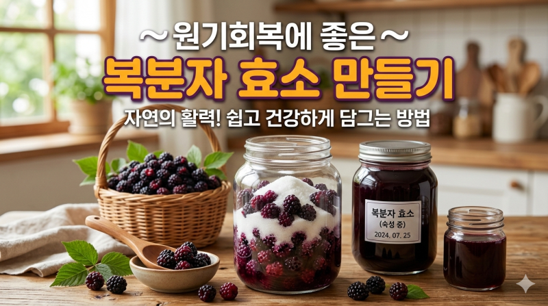 원기 회복에 좋은 복분자 효소 직접 만들어보기