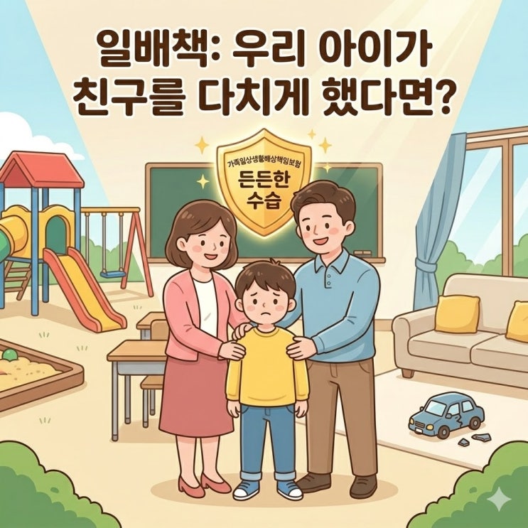  [2026 최신] 우리 아이가 친구를 다치게 했다면? 일배책 보상 기준 및 청구 서류 총정리