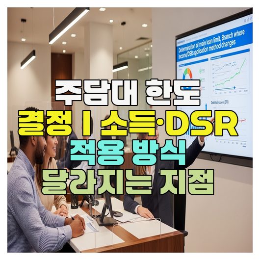  주담대 한도 결정｜소득·DSR 적용 방식 달라지는 지점